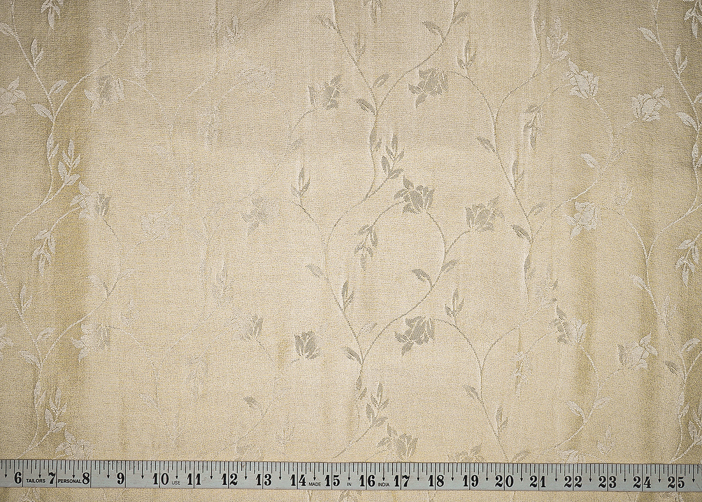 Light-Golden-Tissue-Fabric-With-All-Over-Self-Work-20349-measurment-view