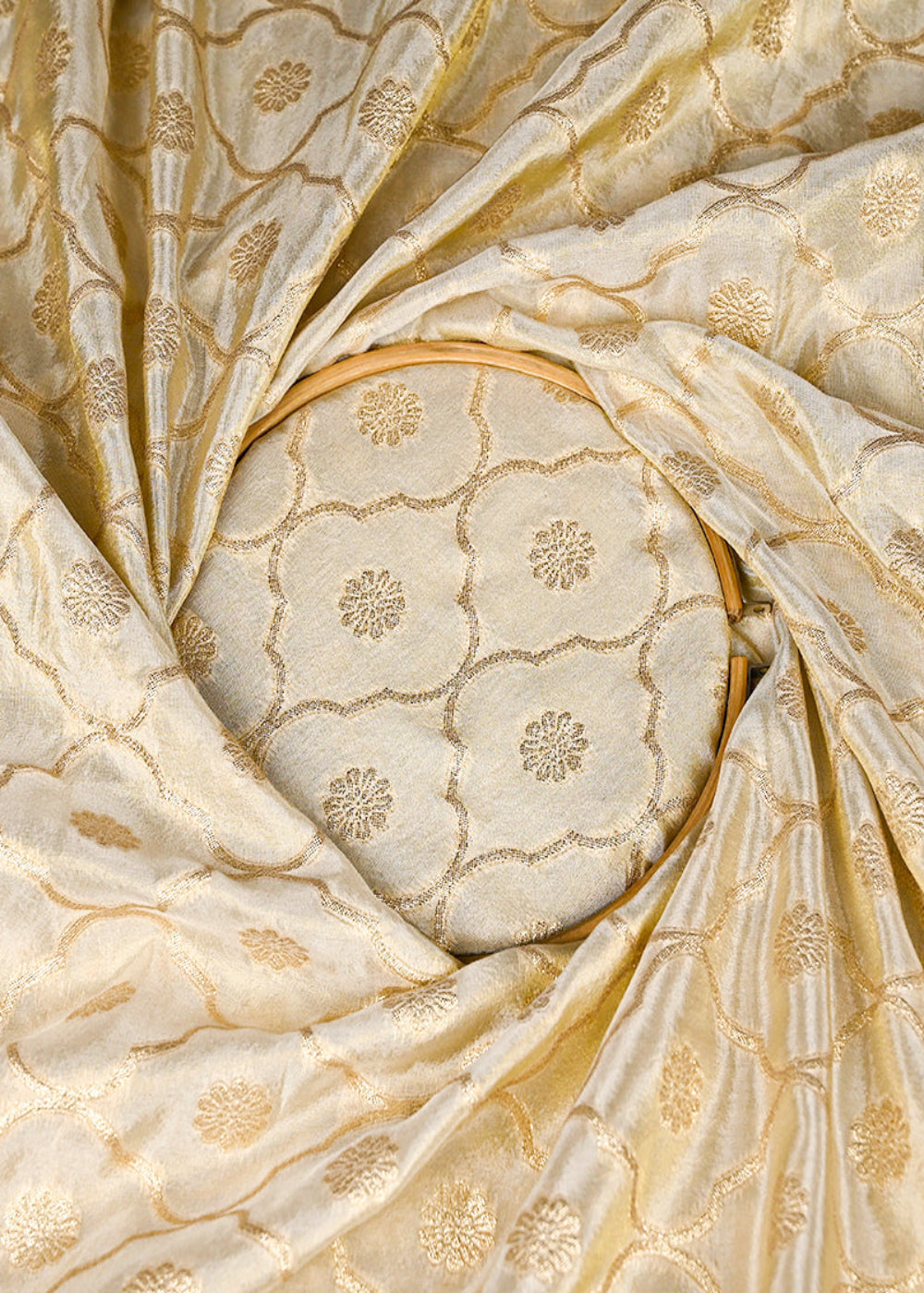 Golden-Tissue-Fabric-With-All-Over-Golden-Zari-Handloom-20359-close-view