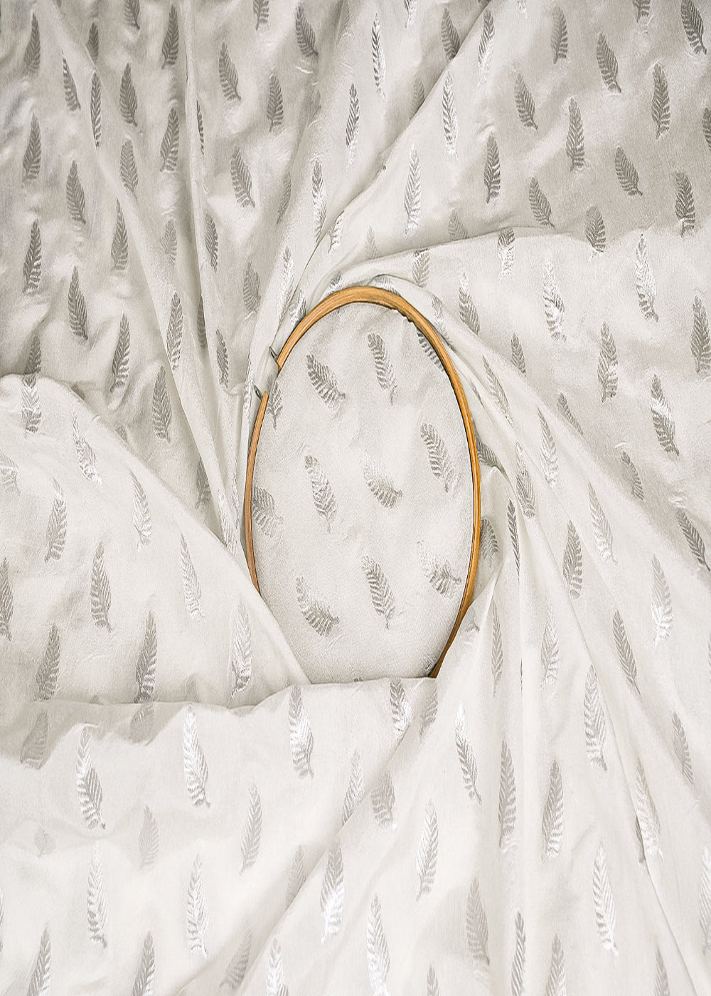 White-Dyeable-Chanderi-Fabric-With-All-Over-Leaf-Buti-Of-Silver-Zari-Handloom-20400-close-view