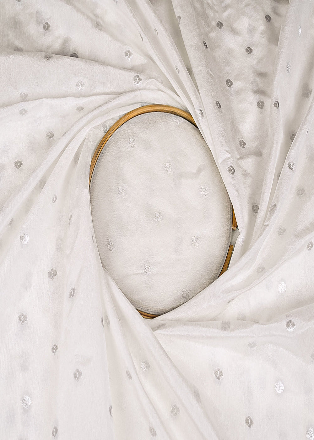 White-Dyeable-Chanderi-Fabric-With-All-Over-Buti-Of-Silver-Zari-Handloom-20401-close-view