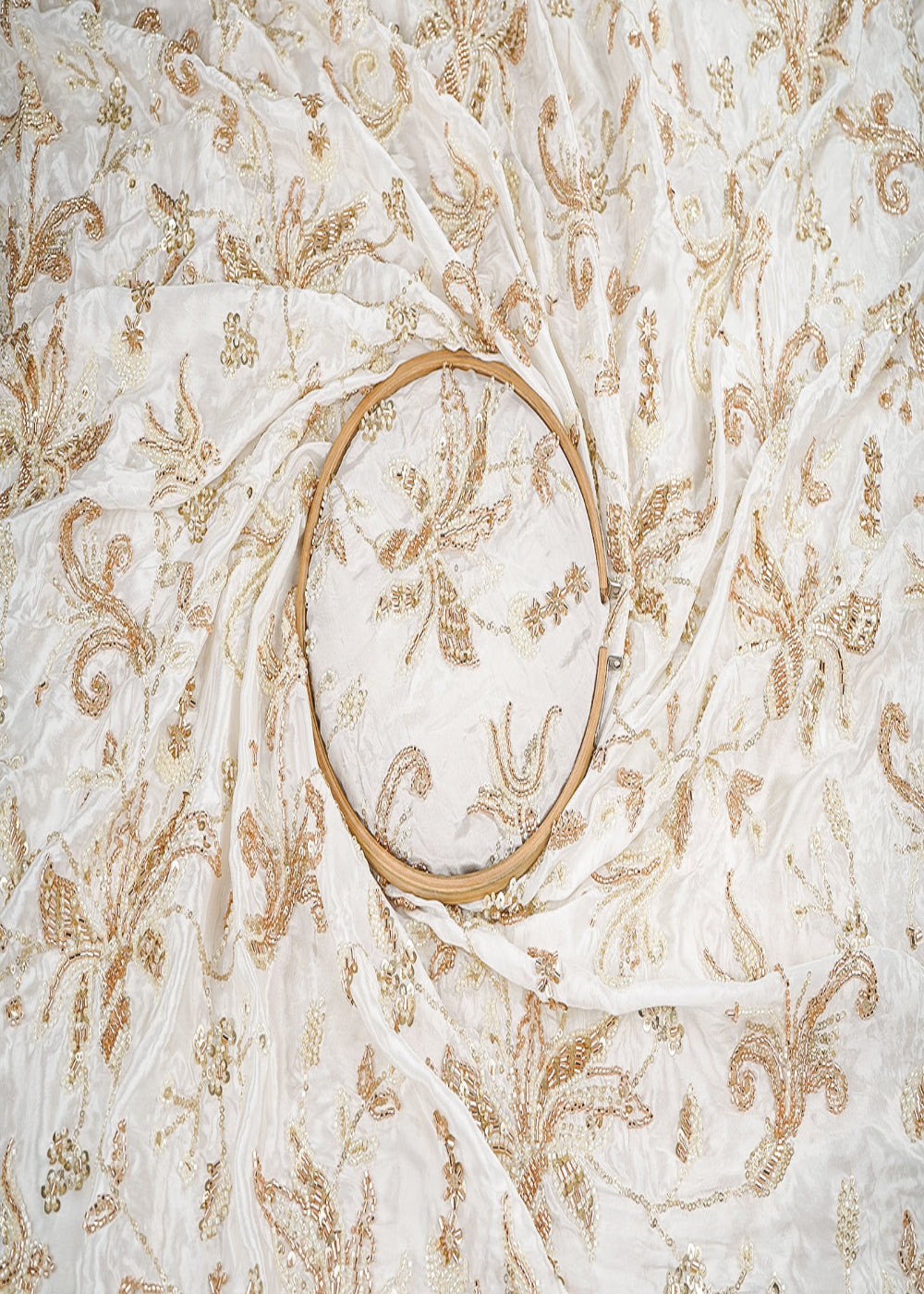 White-Dyeable-Crepe-Fabric-With-All-Over-Sequins,-Katdana-And-Bead-Work-2054-close-view