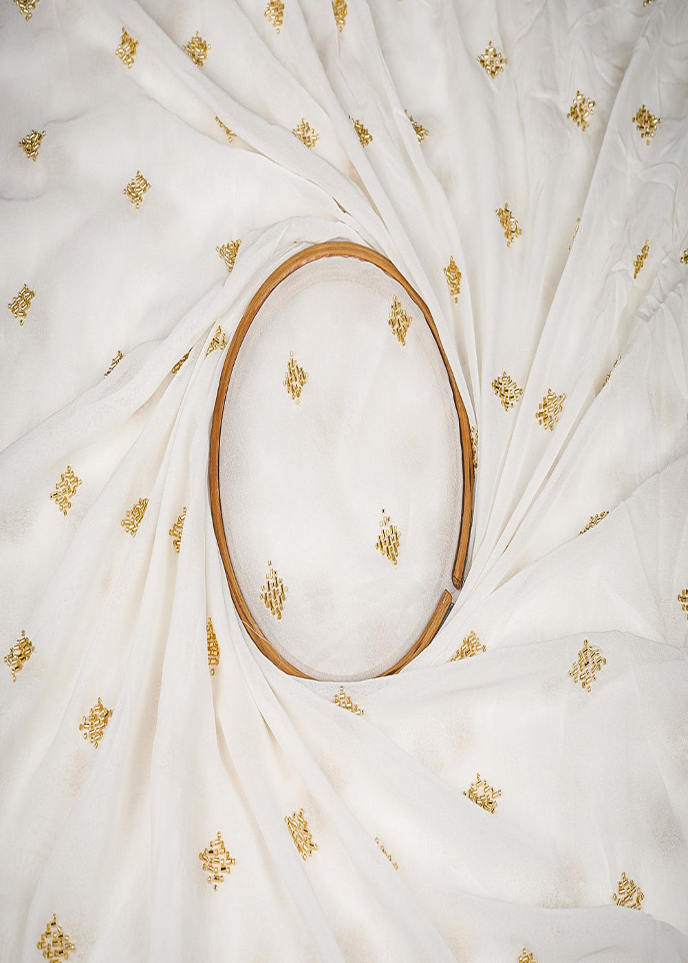 White-Dyeable-Georgette-Fabric-With-All-Over-Buti-Of-Katdana-And-Bead-20608-close-view