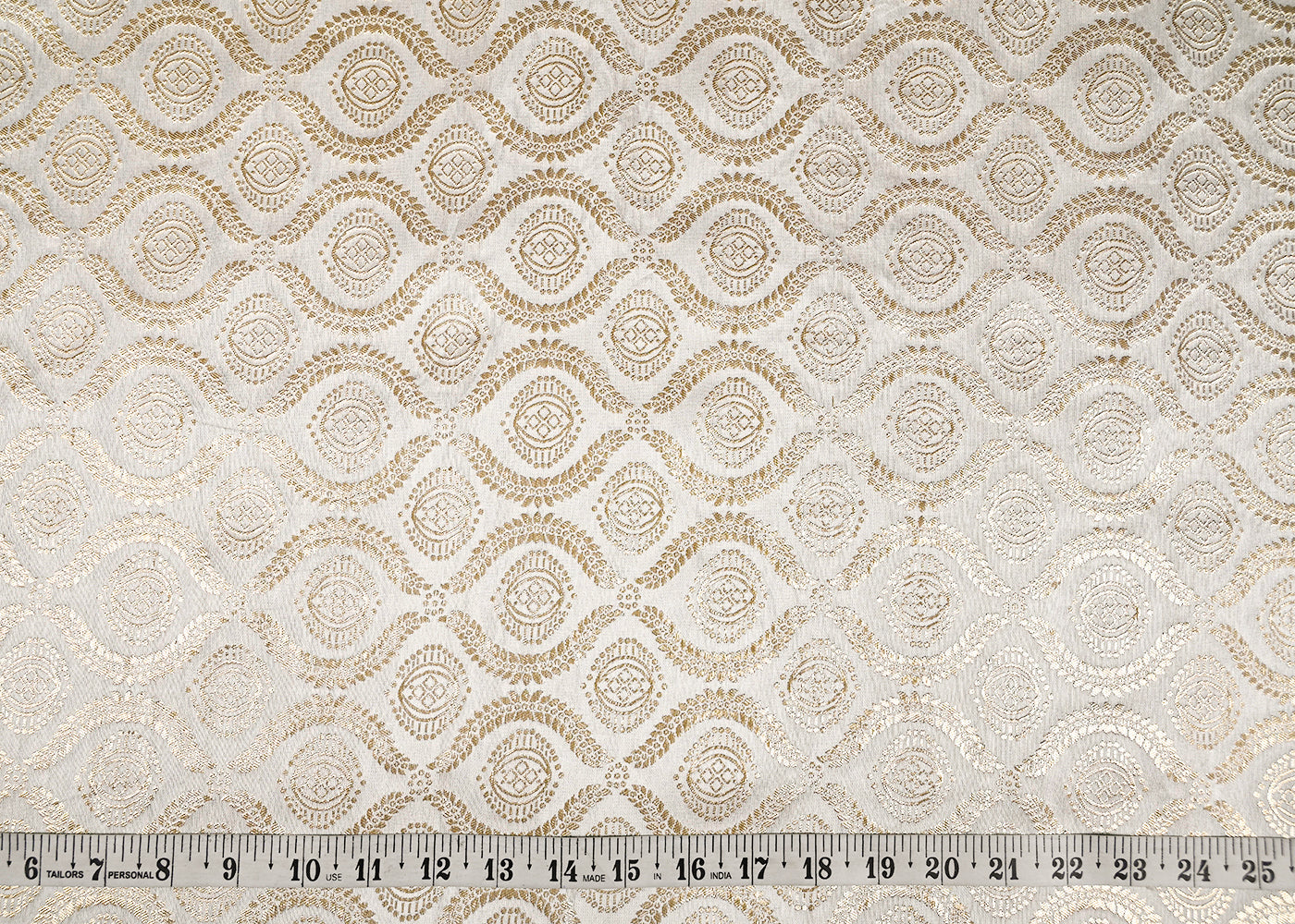 White-Silk-Fabric-With-All-Over-Golden-Zari-Handloom-20647-measurement-view