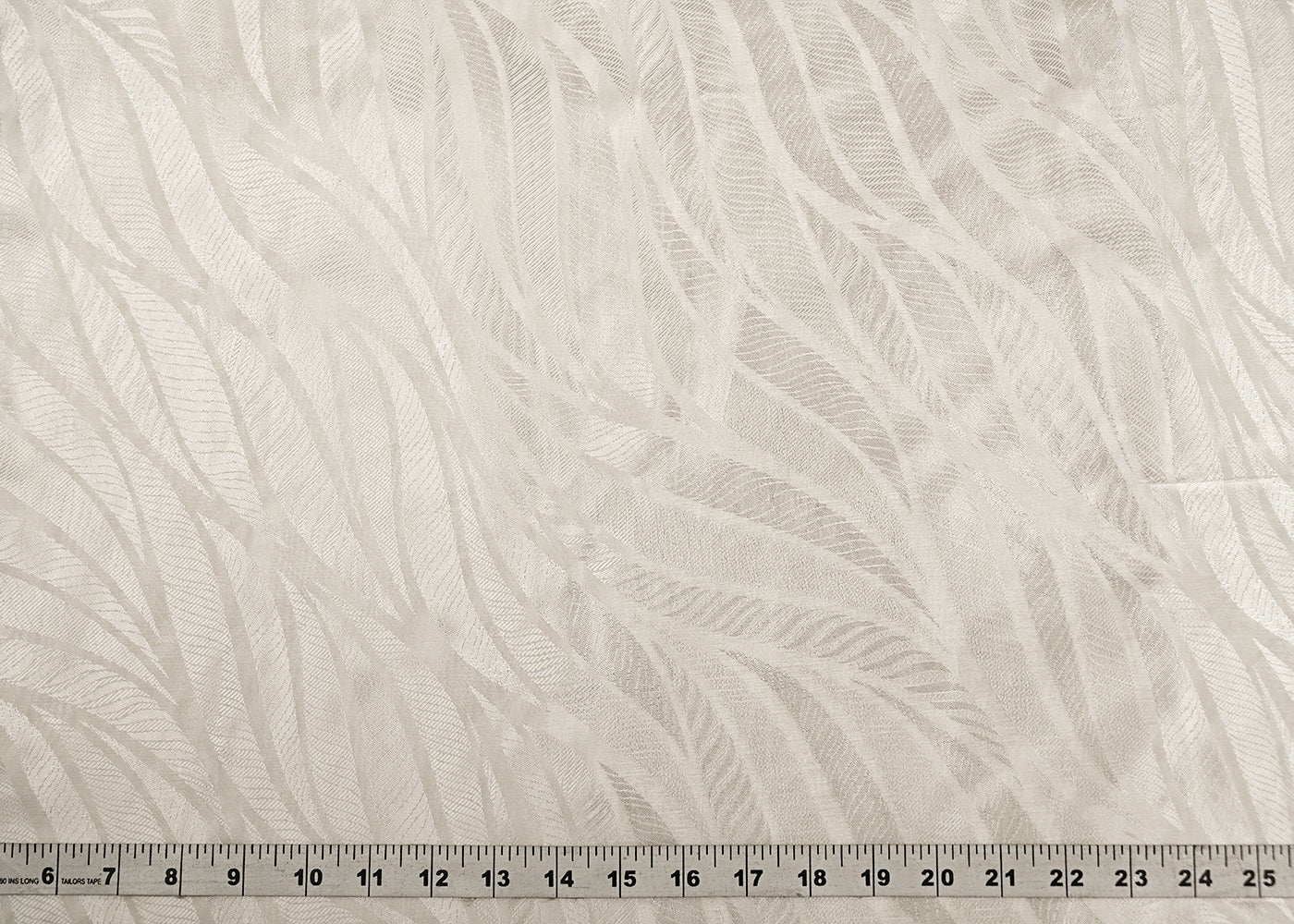 White Silk Fabric With All Over Thread Handloom 20653