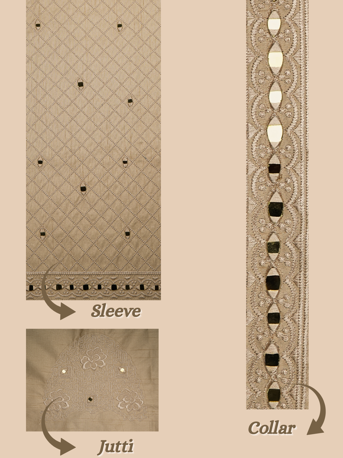 The Riwaayat - Unstitched Chiku Jodhpuri Jacket Fabric for Men 20716