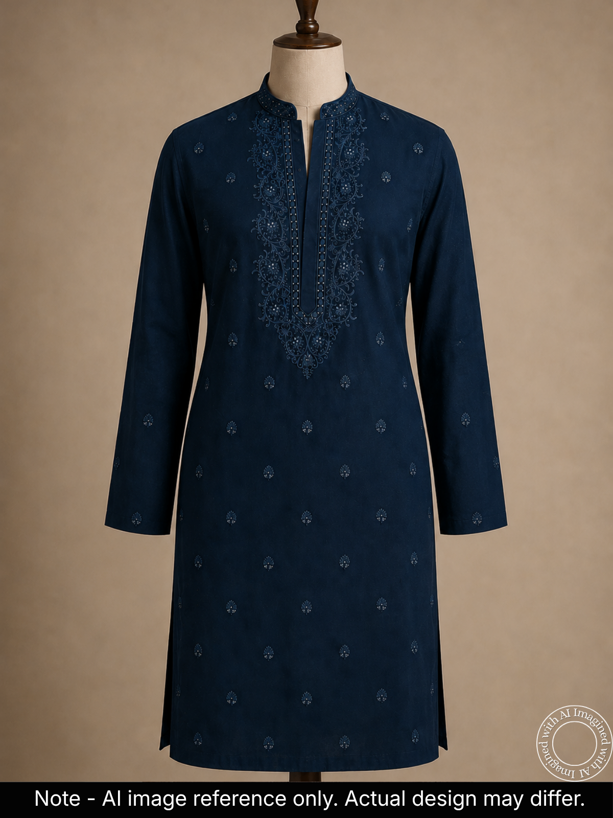 the-kohinoor-unstitched-teal-blue-kurta-fabric-for-men-20735-front-view
