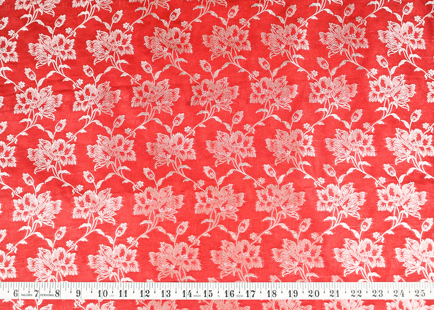 Pooja Hegde Inspired Edition | Maroon Banarasi Brocade Unstitched Fabric 20807