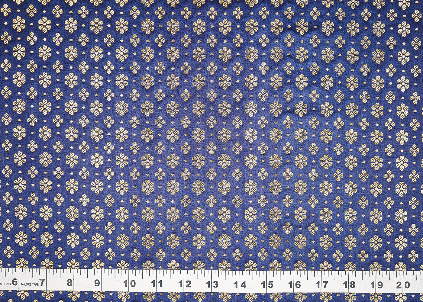 Navy-Blue-Banarasi-Brocade-Fabric-With-All-Over-Golden-Zari-Handloom-20815-measurement-view