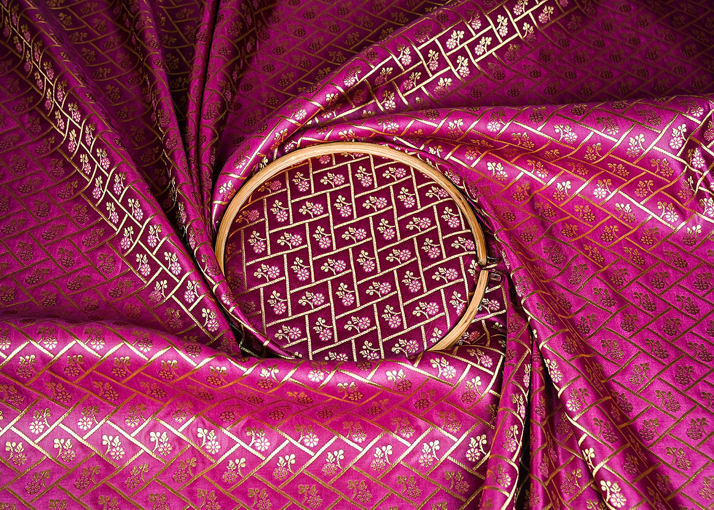 Purple-Banarasi-Brocade-Fabric-With-All-Over-Golden-Zari-Handloom-20839-close-view