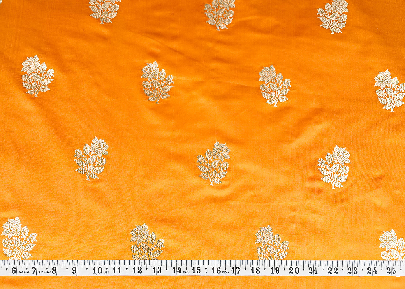 Mustard-Banarasi-Silk-Fabric-With-All-Over-Buti-Of-Golden-Zari-Handloom-20877-measurement-view