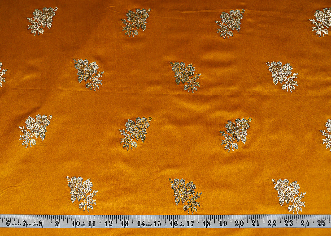Mustard-Banarasi-Silk-Fabric-With-All-Over-Buti-Of-Golden-Zari-Handloom-20887-measurement-view