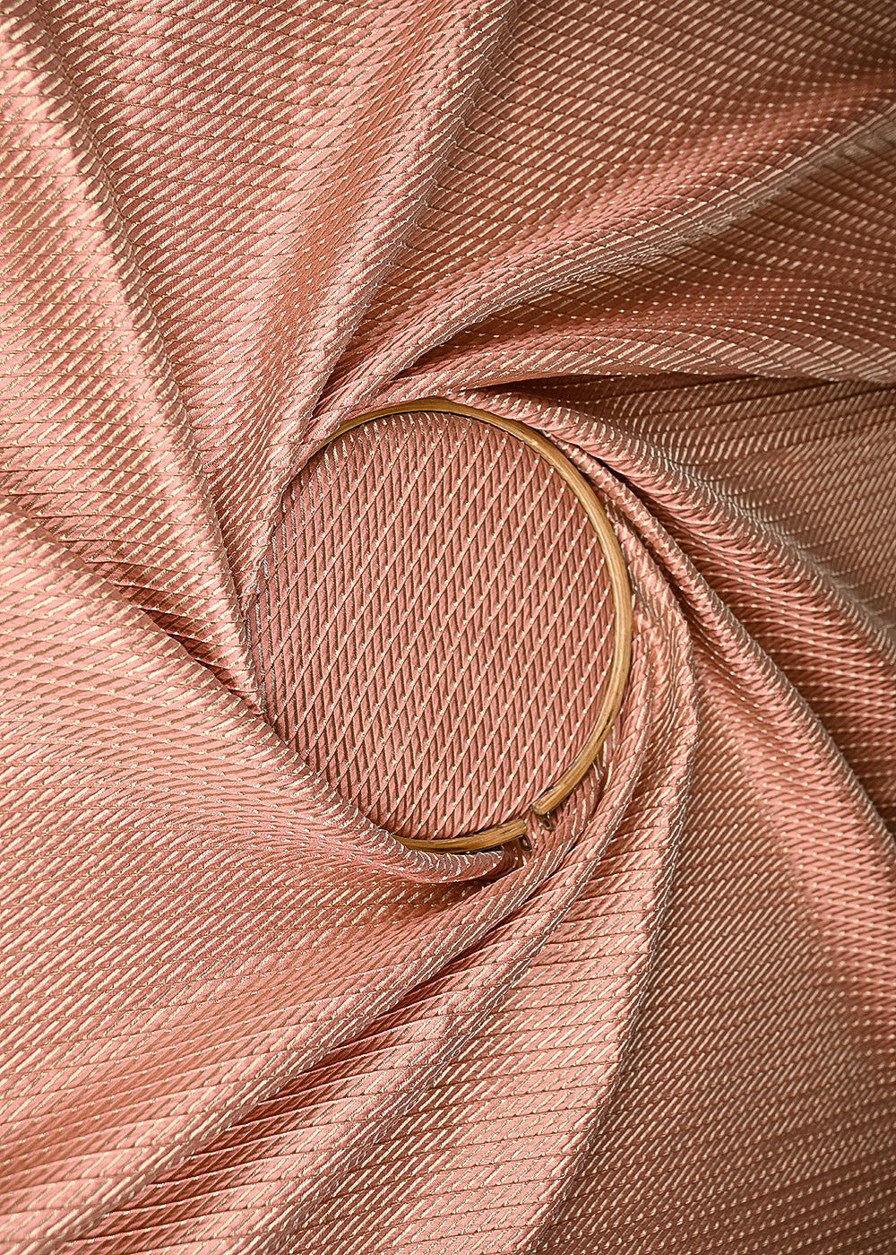 Peach-Banarasi-Silk-Fabric-With-All-Over-Golden-Zari-Handloom-20954-close-view