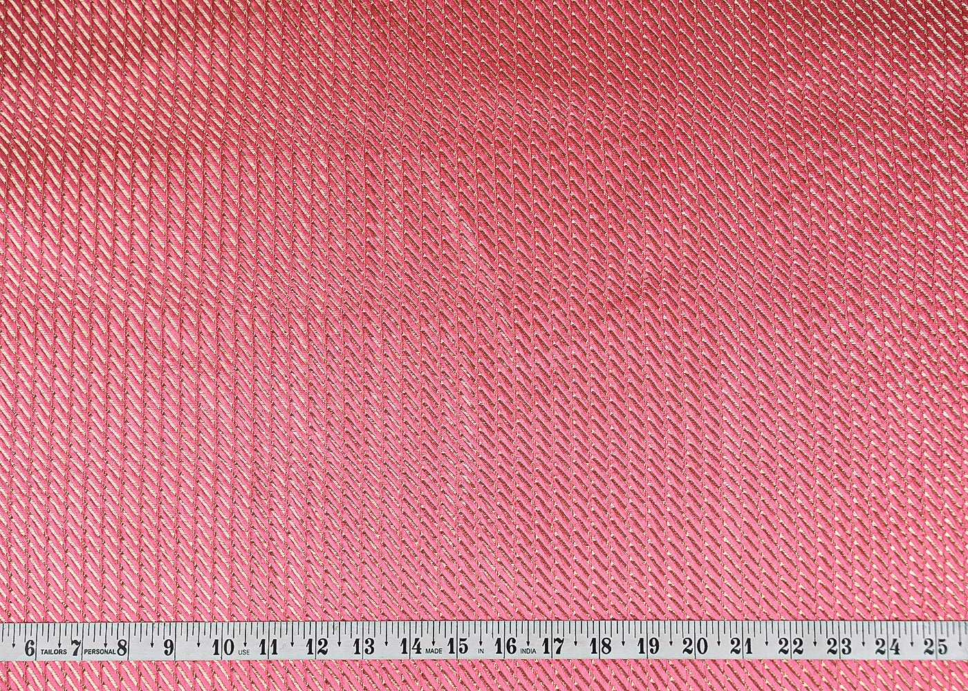 Pink-Banarasi-Silk-Fabric-With-All-Over-Golden-Zari-Handloom-20955-measurement-view