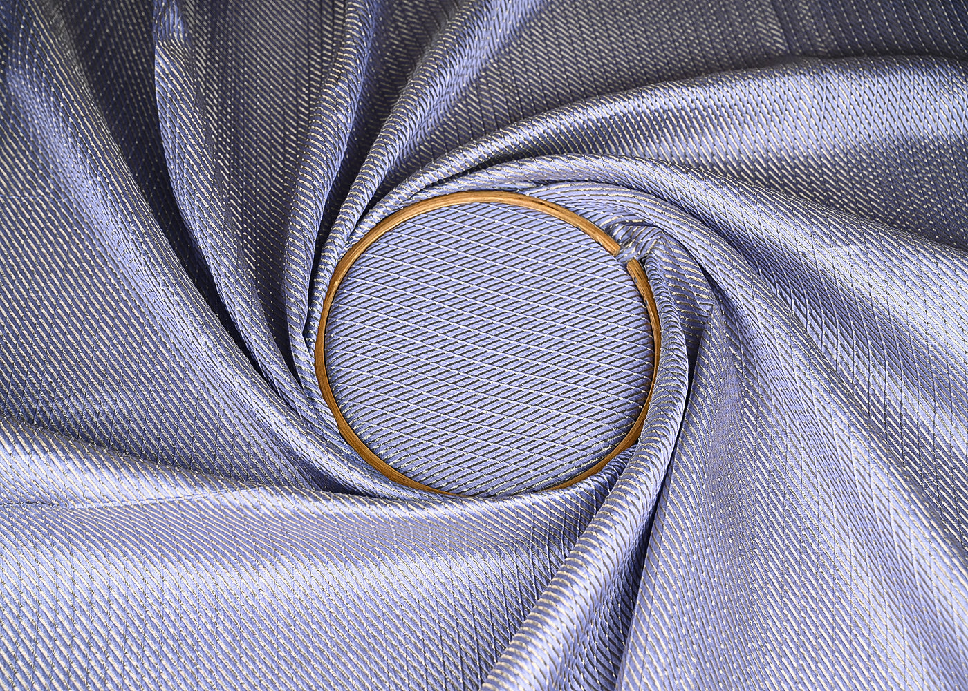 Powder-Blue-Banarasi-Silk-Fabric-With-All-Over-Golden-Zari-Handloom-20961-close-view