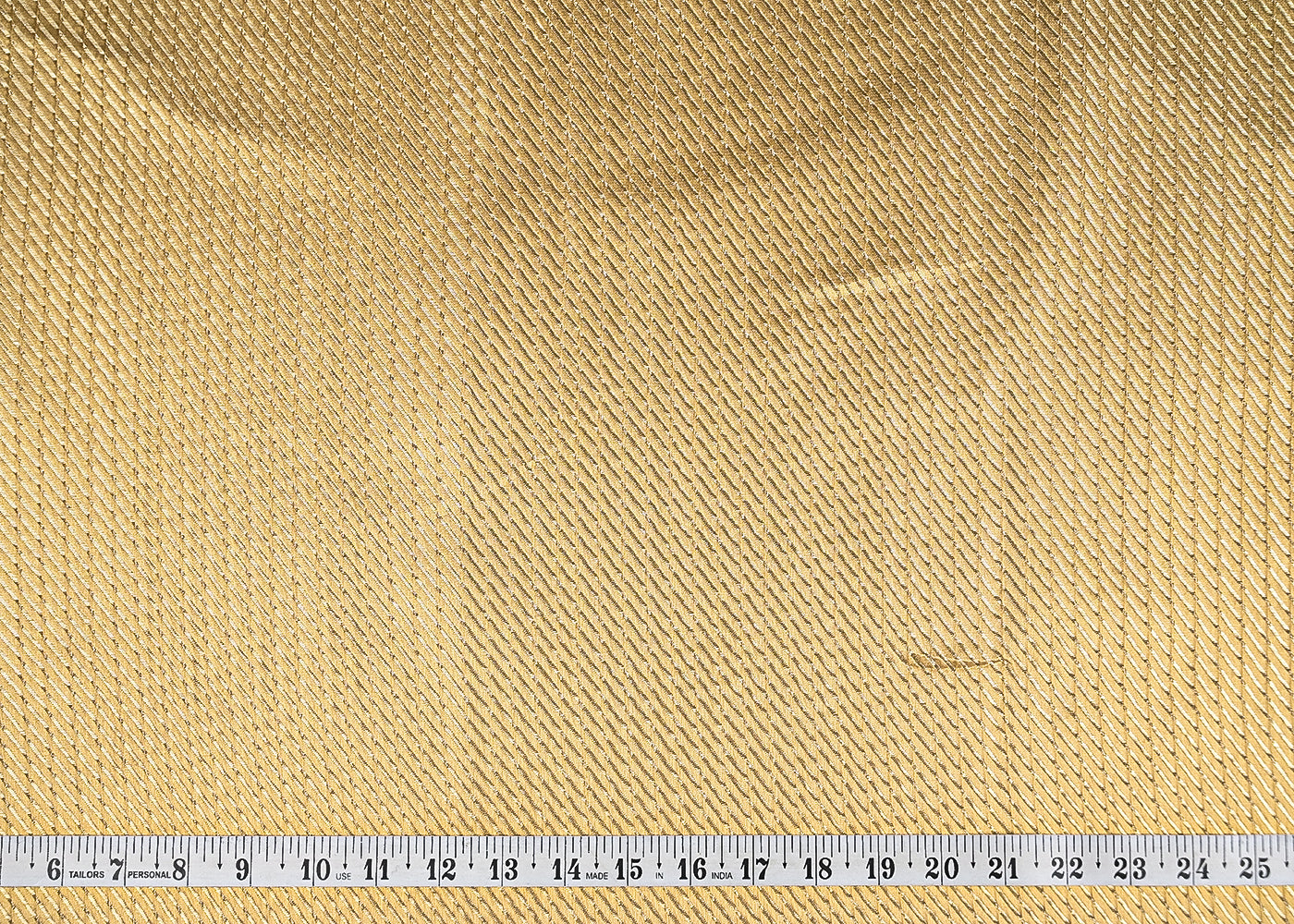 Golden Banarasi Silk Fabric With All Over Golden Zari Handloom 20962