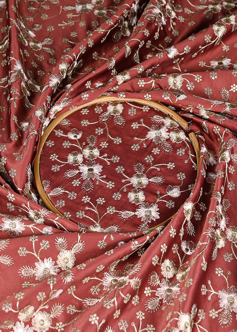Maroon-Satin-Fabric-With-All-Over-Thread-And-Sequins-Work-20979