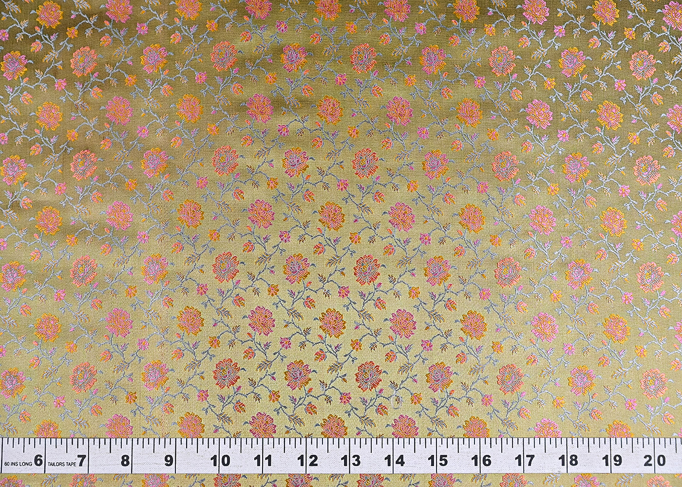 Pista-Green-Banarasi-Brocade-Fabric-With-All-Over-Thread-And-Zari-Handloom-21257-measurement-view