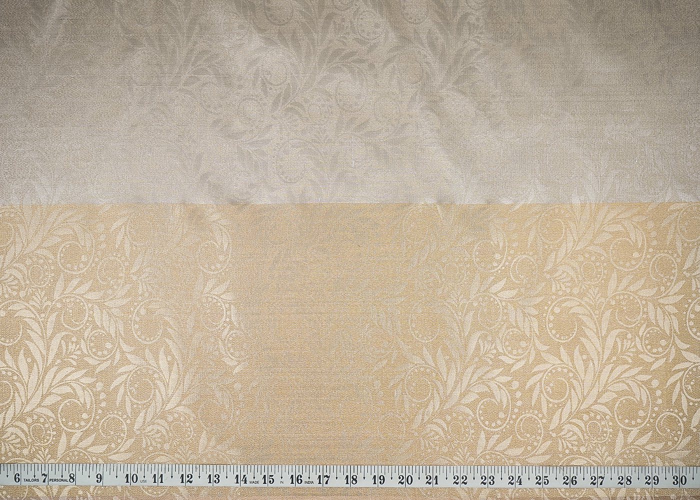 Light-Grey-&-Golden-Organza-Fabric-With-All-Over-Self-Work-With-One-Side-Border-21340-measurement-view