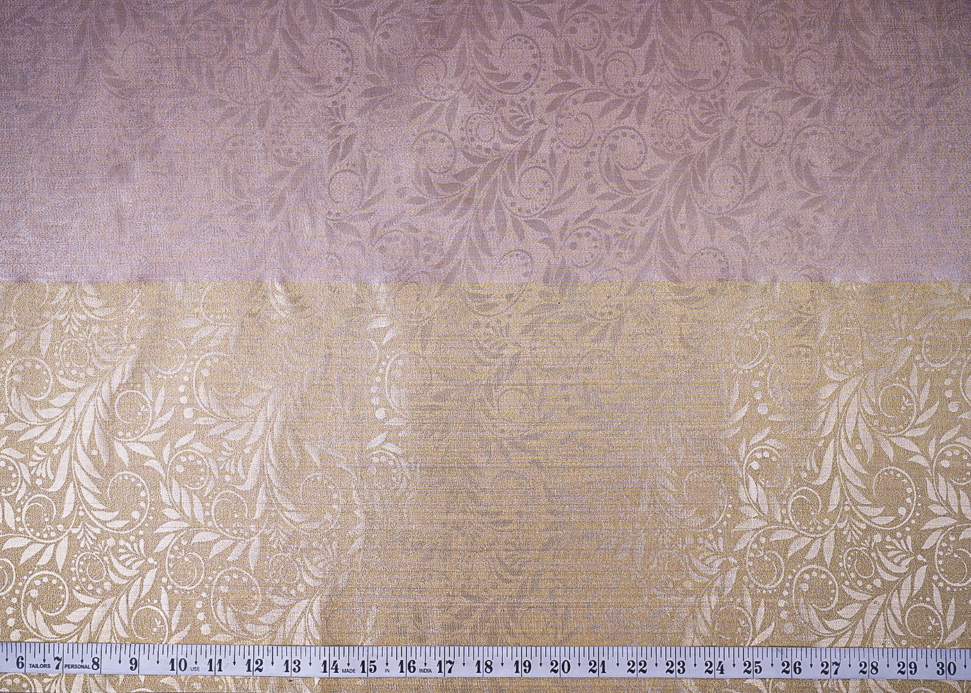 Lavender-&-Sea-Green-Organza-Fabric-With-All-Over-Self-Work-With-One-Side-Border-21347-measurement-view