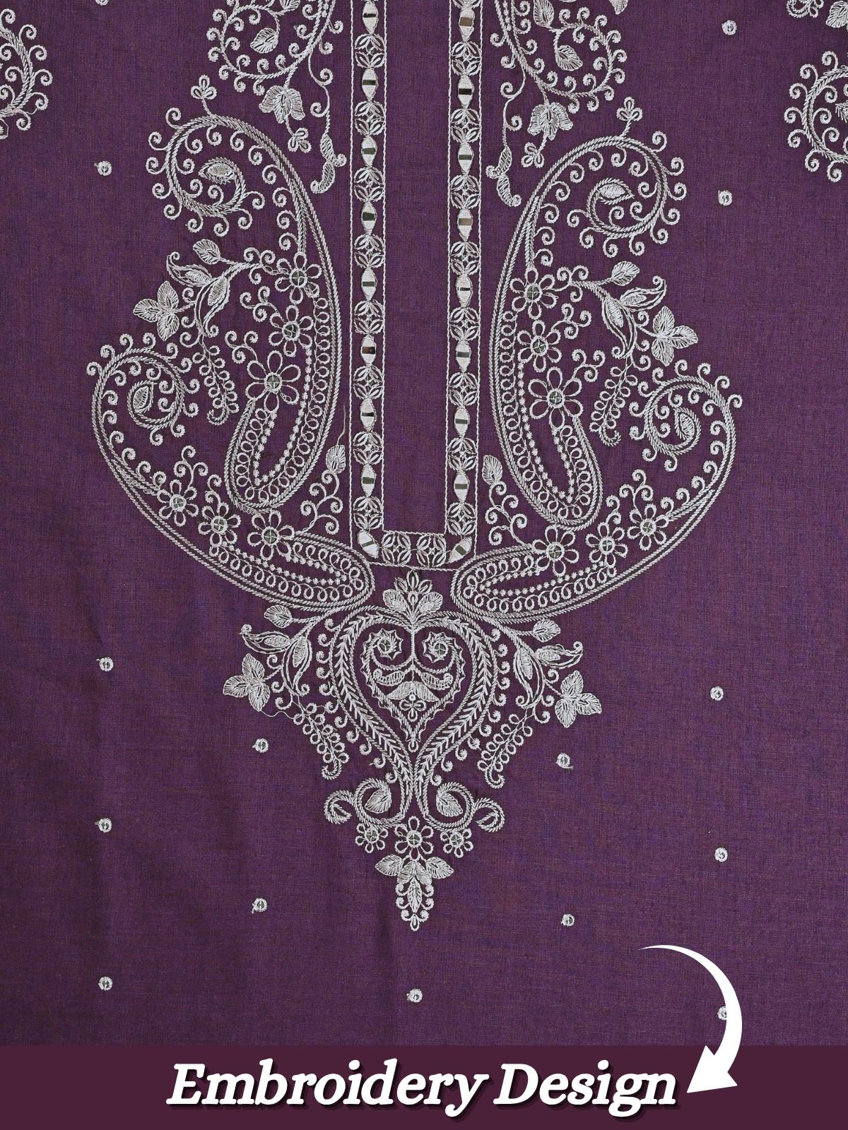 The Kohinoor - Unstitched  Wine Kurta Fabric For Men 21359