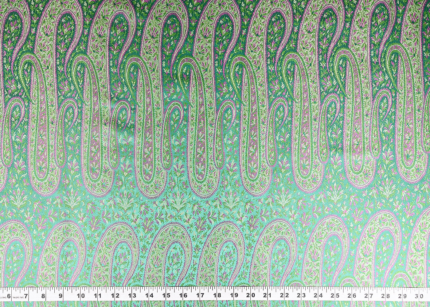 Rama Green Banarasi Brocade Fabric With All Over Thread And Golden Zari Handloom 21417