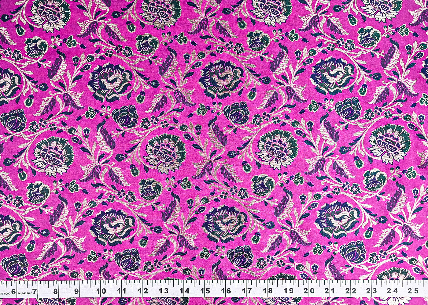 Purple-Banarasi-Brocade-Fabric-With-All-Over-Thread-And-Zari-Handloom-21473-measurement-view