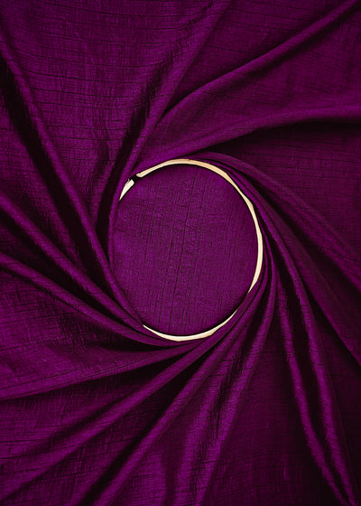 Dark Purple Colored Nysa Silk Fabric 21549(102)