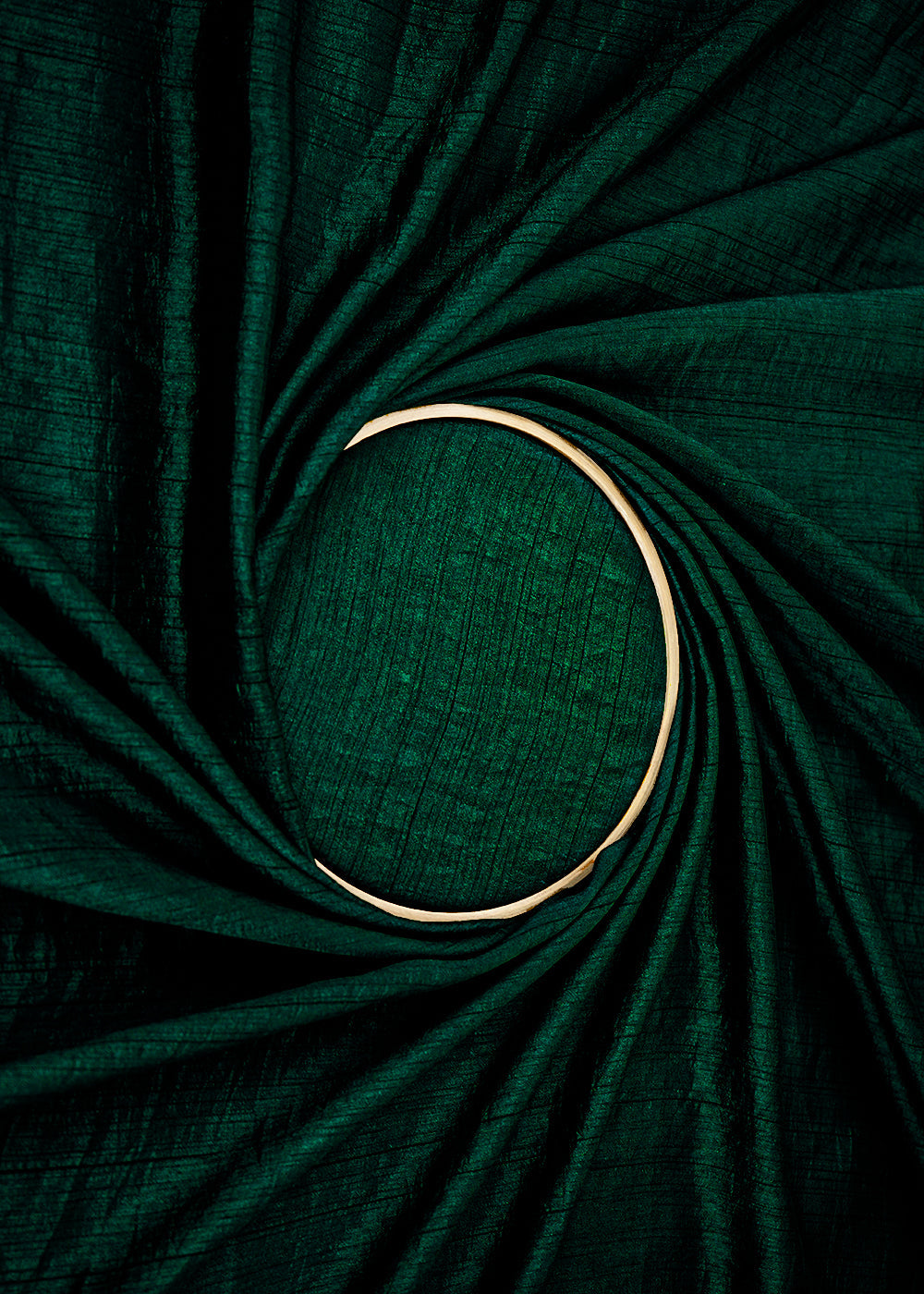 Bottle Green Colored Nysa Silk Fabric 21549(104)