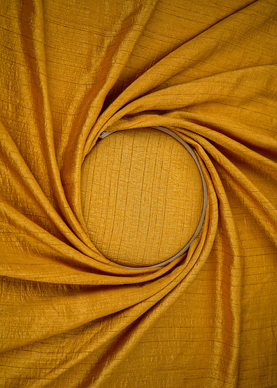 Yellow Ochre Colored Nysa Silk Fabric 21549(105)