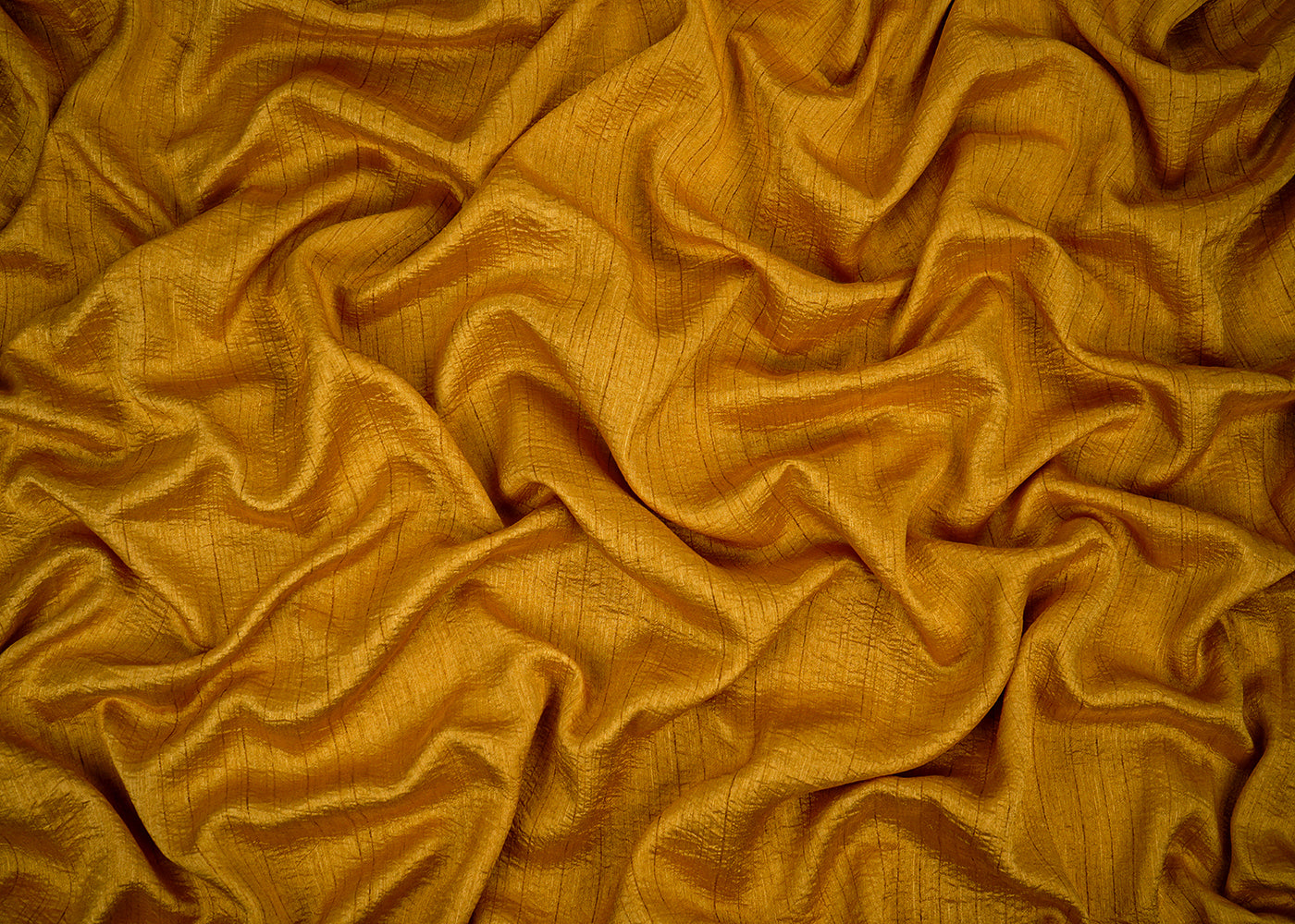 Yellow Ochre Colored Nysa Silk Fabric 21549(105)