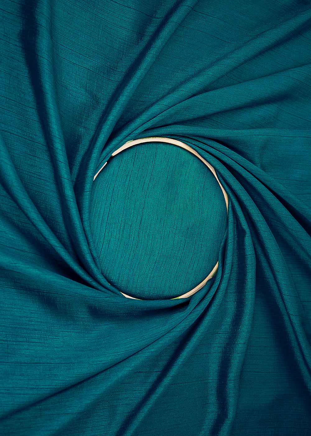 Teal Blue Colored Nysa Silk Fabric 21549(106)