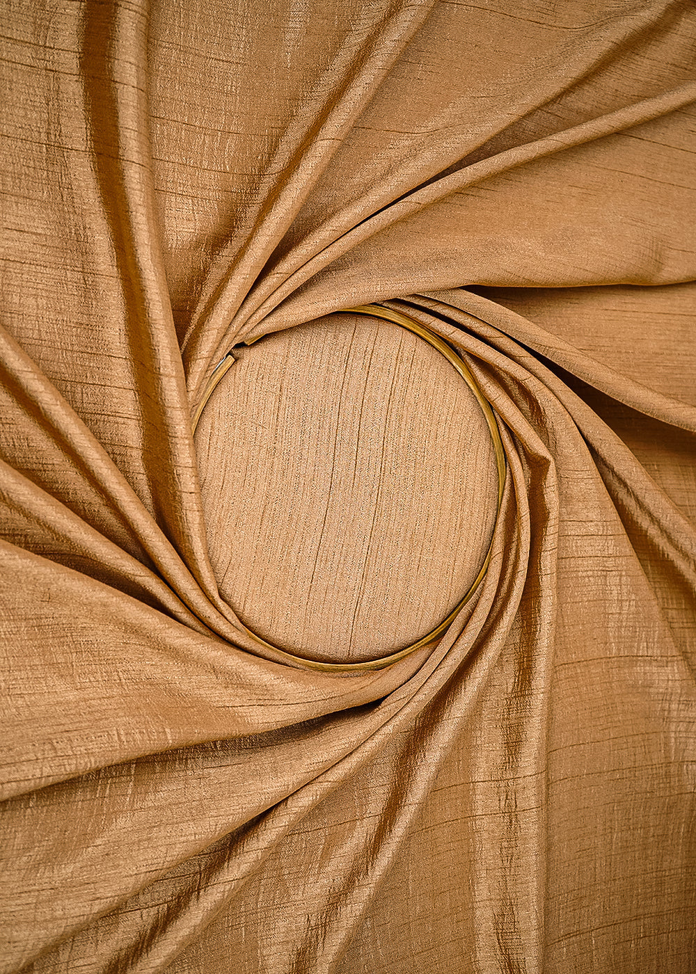 Champagne Gold Colored Nysa Silk Fabric 21549(112)