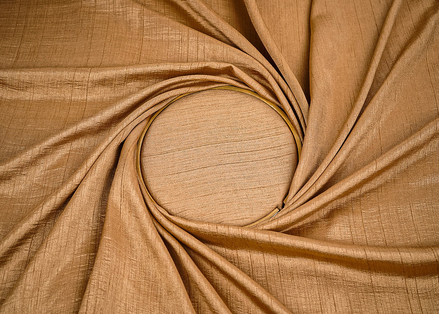 Champagne Gold Colored Nysa Silk Fabric 21549(112)