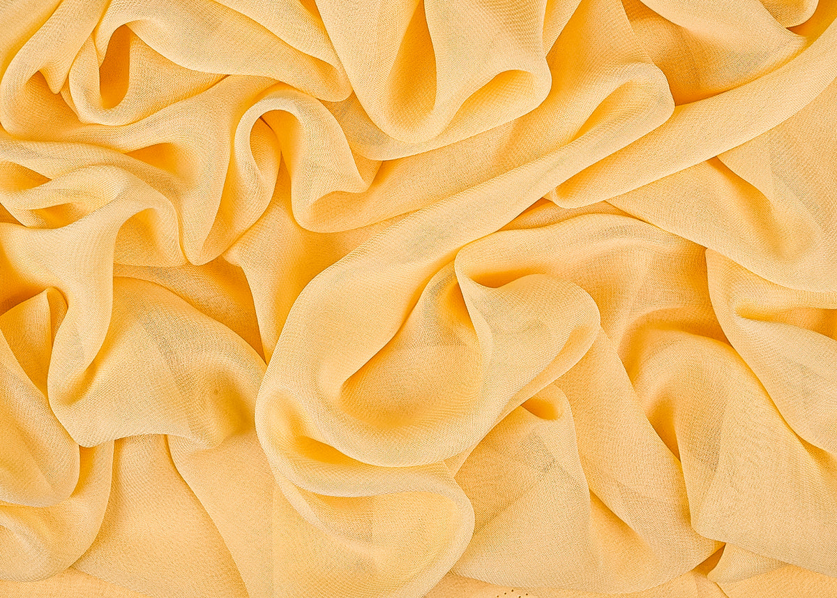 Butter-Yellow-Coloured-Georgette-Fabric-21609(105)-flowy-view