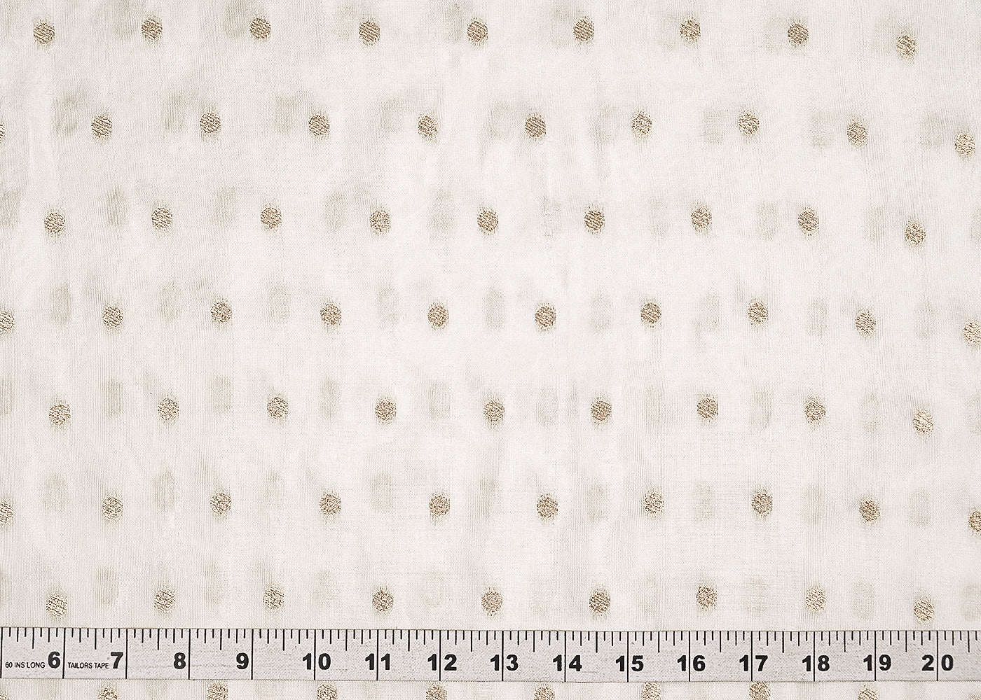 White Dyeable Silk Fabric With All Over Buti Work Of Zari Handloom 21621