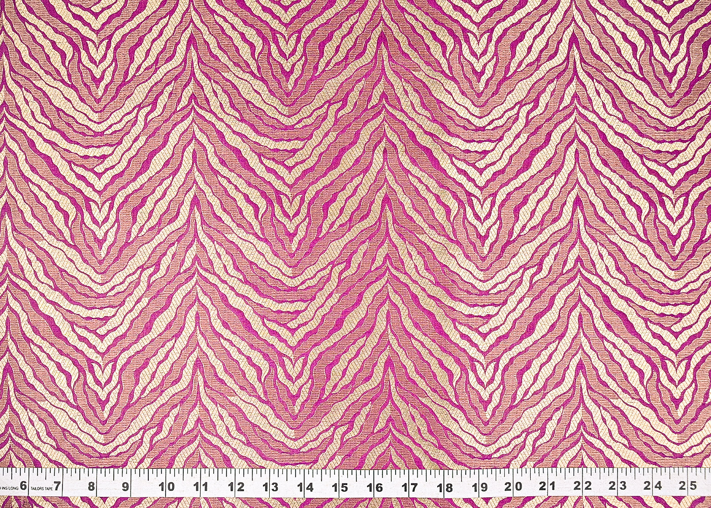 Purple Banarasi Brocade Fabric With All Over Thread And Zari Handloom 21664