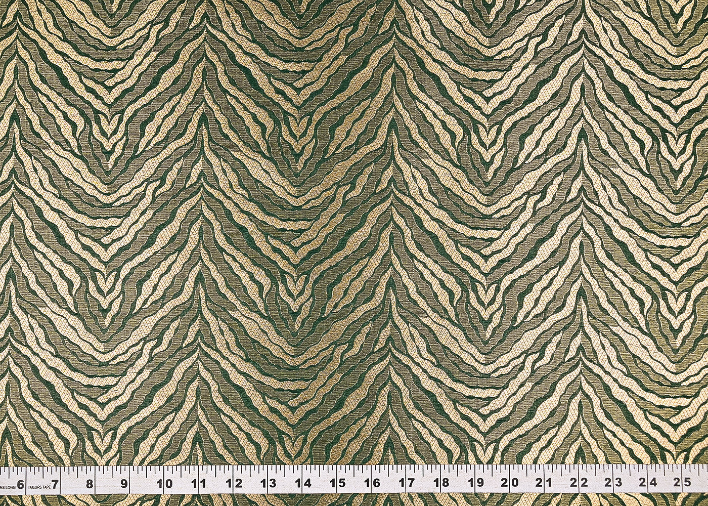 Green Banarasi Brocade Fabric With All Over Thread And Zari Handloom 21665