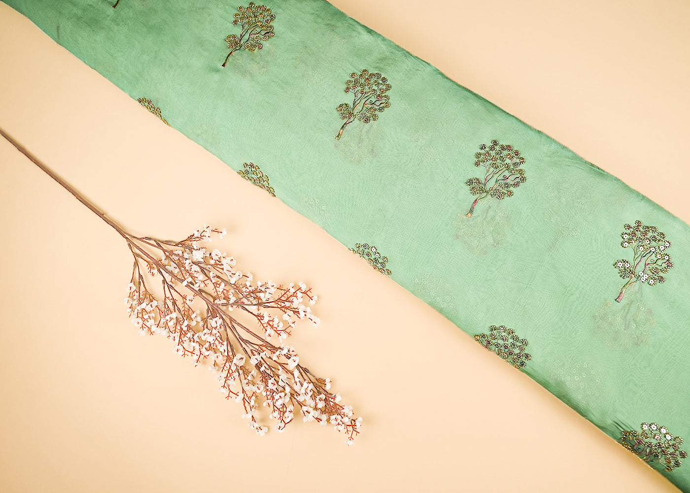 Aqua-Green-Organza-Fabric-With-All-Over-Thread-Sequins-And-Katdana-Work-217223