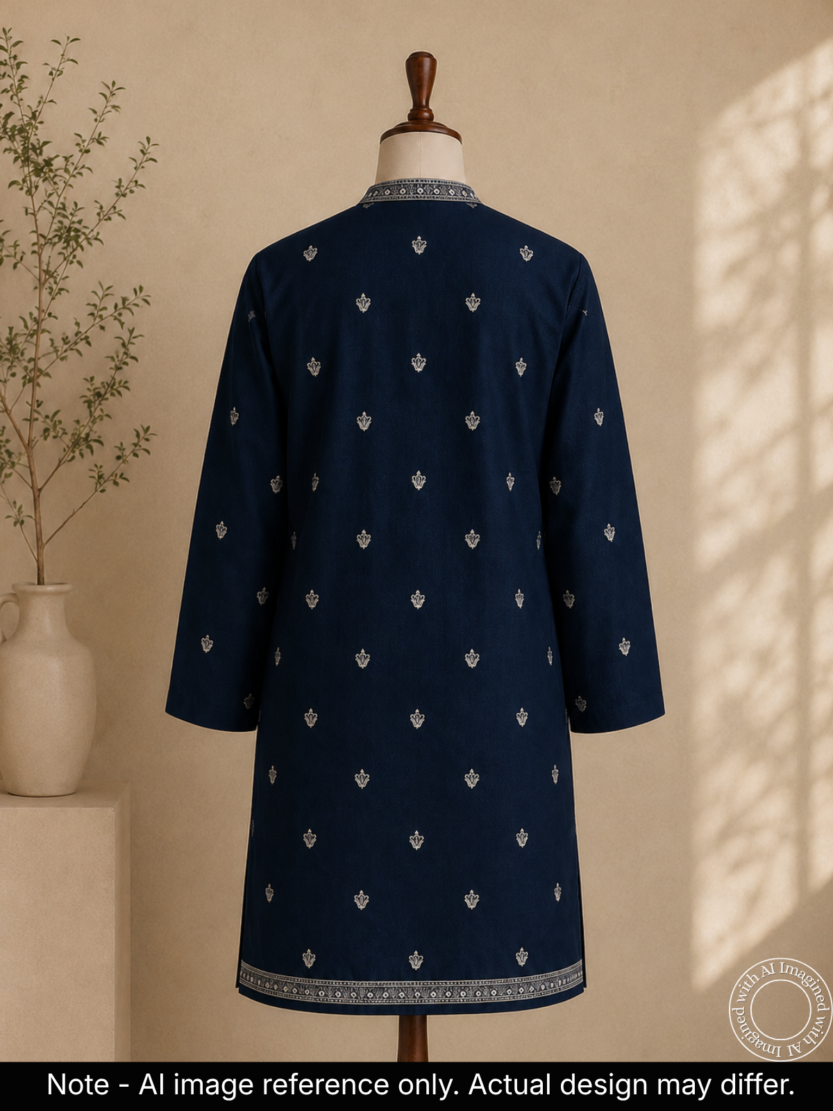 the-kohinoor-unstitched-teal-blue-kurta-fabric-for-men-21772-back-view