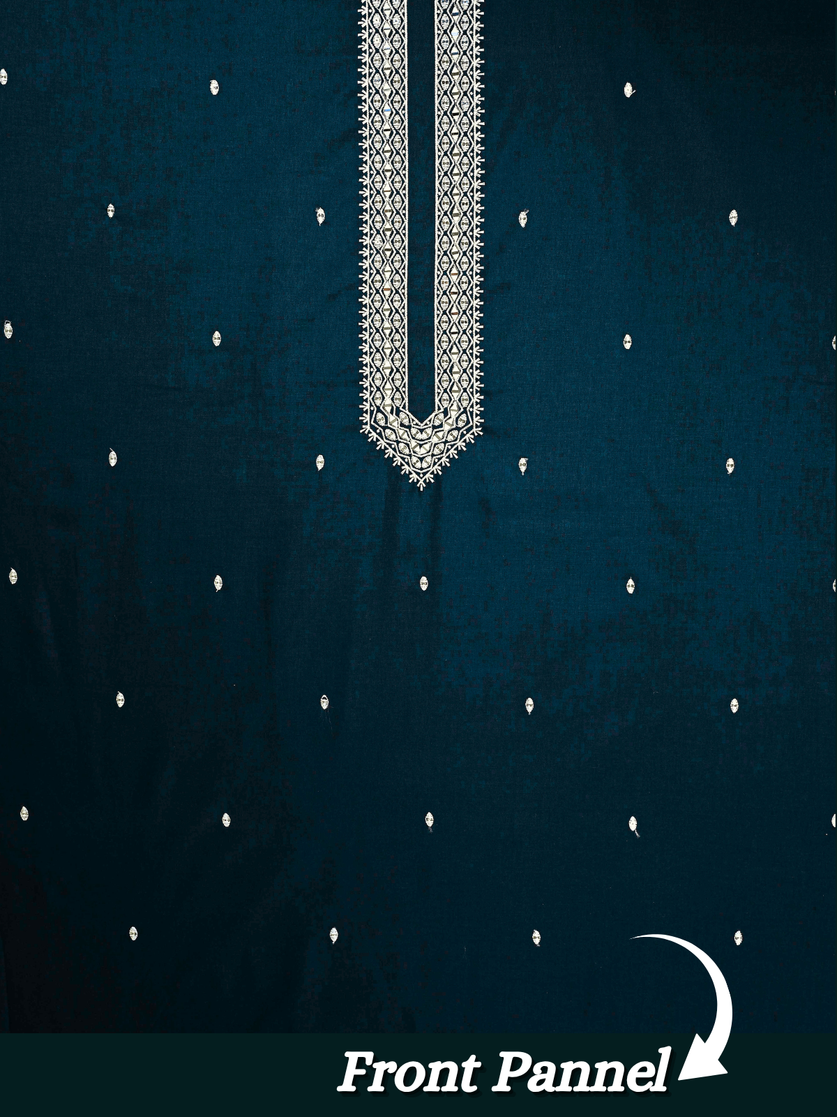The Kohinoor - Unstitched  Teal Blue Kurta Fabric For Men 21772
