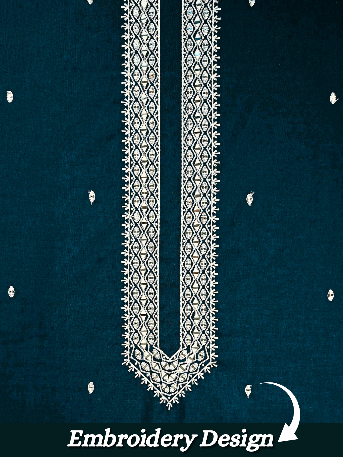 The Kohinoor - Unstitched  Teal Blue Kurta Fabric For Men 21772