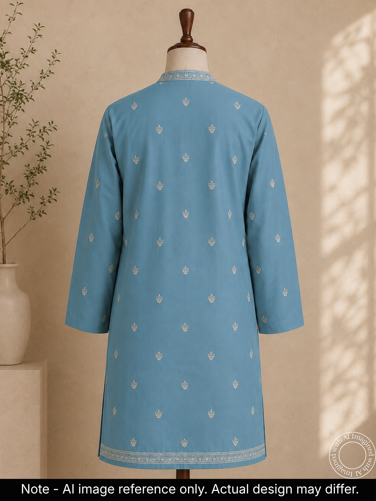 the-kohinoor-unstitched-powder-blue-kurta-fabric-for-men-21775-back-view
