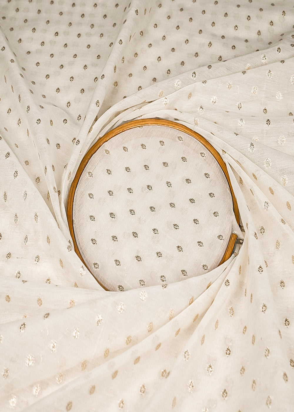 White-Dyeable-Chanderi-Silk-Fabric-With-All-Over-Dull-Gold-Zari-Handloom-21779