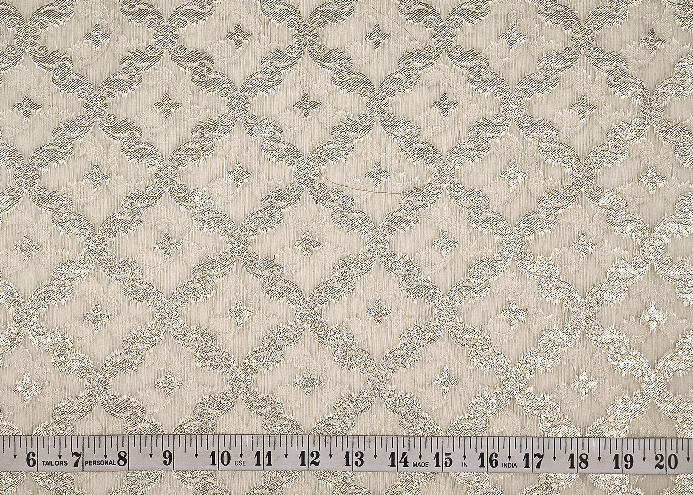 White-Dyeable-Chanderi-Silk-Fabric-With-All-Over-Dull-Gold-Zari-Handloom-21782-measurement-view