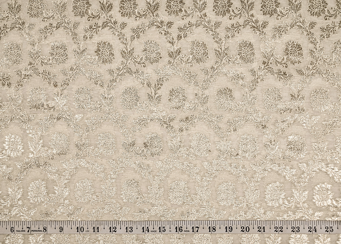 White-Dyeable-Chanderi-Silk-Fabric-With-All-Over-Dull-Gold-Zari-Handloom-21786-measurement-view