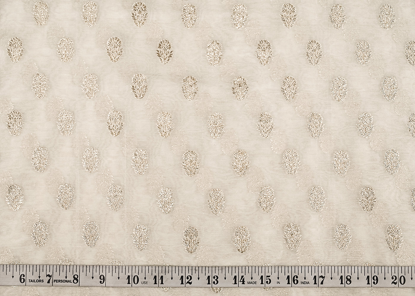 White-Dyeable-Chanderi-Silk-Fabric-With-All-Over-Dull-Gold-Zari-Handloom-21789-measurement-view