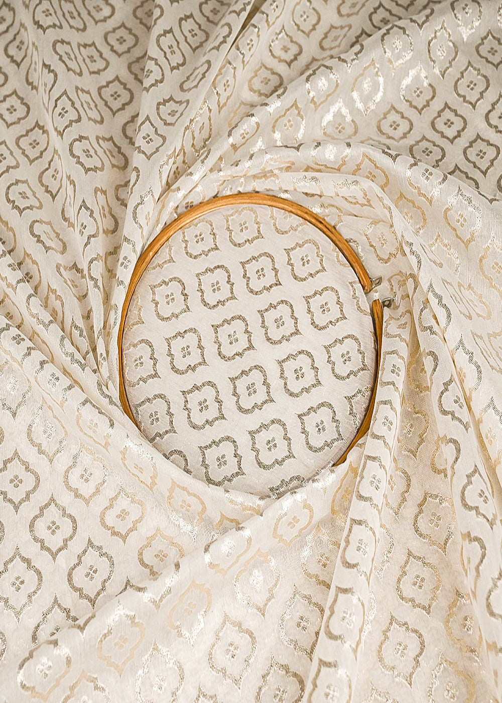 White-Dyeable-Chanderi-Silk-Fabric-With-All-Over-Dull-Gold-Zari-Handloom-21791-close-view
