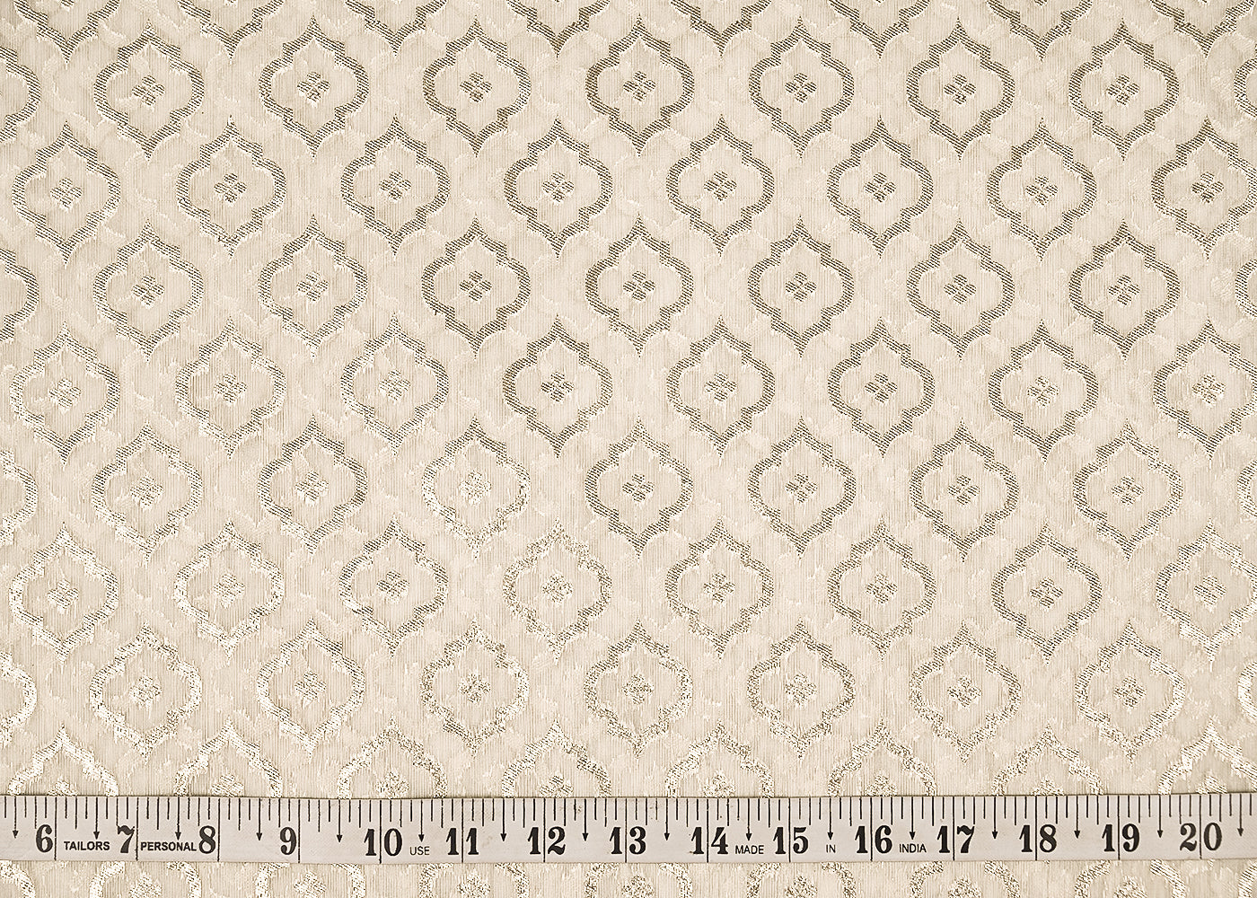 White-Dyeable-Chanderi-Silk-Fabric-With-All-Over-Dull-Gold-Zari-Handloom-21791-measurement-view