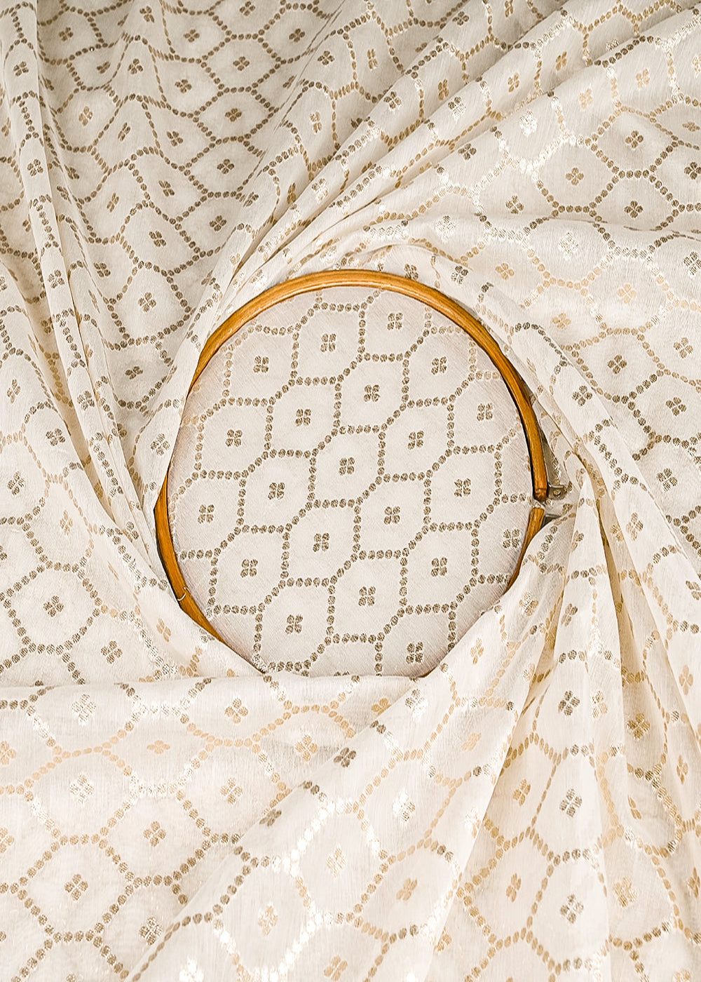 White-Dyeable-Chanderi-Silk-Fabric-With-All-Over-Dull-Gold-Zari-Handloom-21794-close-view