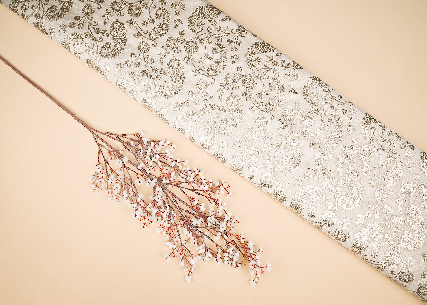 White-Dyeable-Chanderi-Fabric-With-All-Over-Zari-Handloom-21806